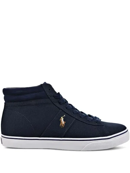 Slip-on камуфлажни маратонки Polo Ralph Lauren с дантела черно