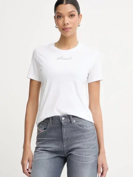 Diesel T-shirt basic γυναικείο λευκό