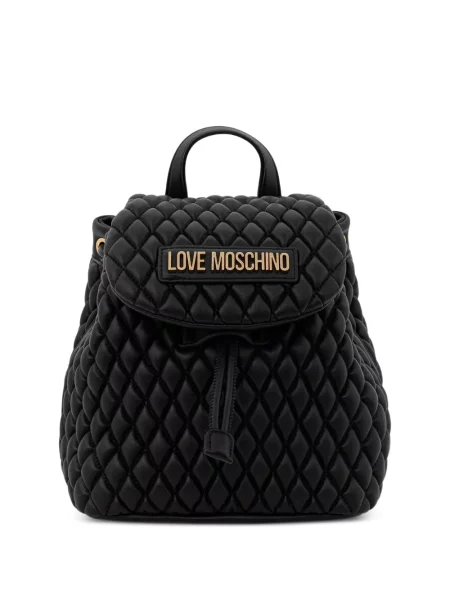 Matlasat rucsac Love Moschino cu autograf negru