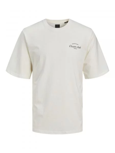 JACK & JONES Tricou negru / alb