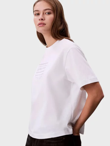 Графічний футболка Calvin Klein Jeans біла