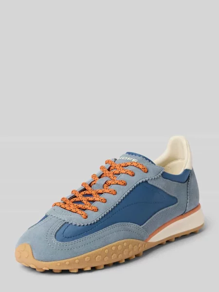 Sneakersy z mieszanki skóry z detalem z logo model ‘Bridge’ Hoff niebieskie