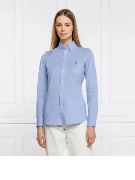 POLO RALPH LAUREN cămașă Heidi | knit oxford albastru