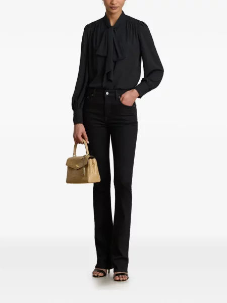 Μπλούζα Lauren Ralph Lauren γραβάτες μαύρο