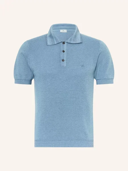 Etro Pletené Polo Tričko modrá