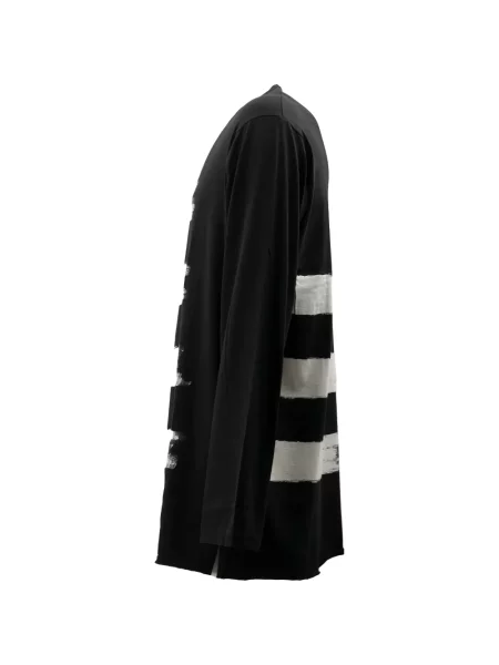 Ριγέ μακρύς μπλούζα Yohji Yamamoto με σχέδιο μαύρο