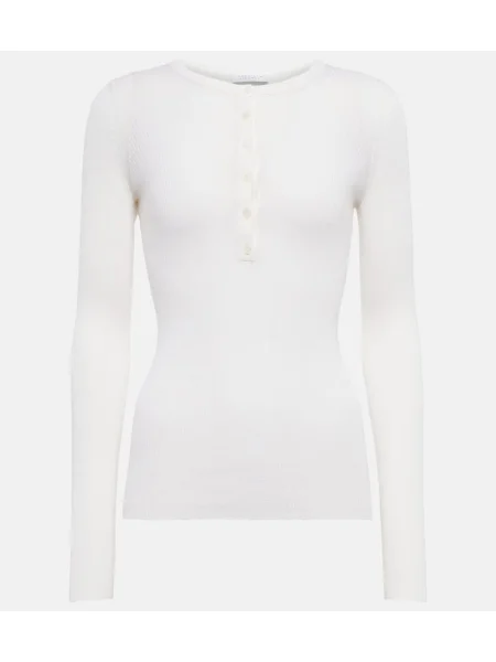 Pulover Gabriela Hearst de mătase alb