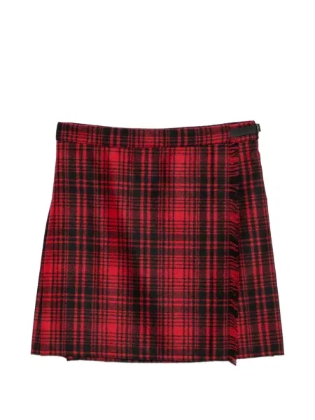 Fustă Woolrich în carouri de flanelă roșu