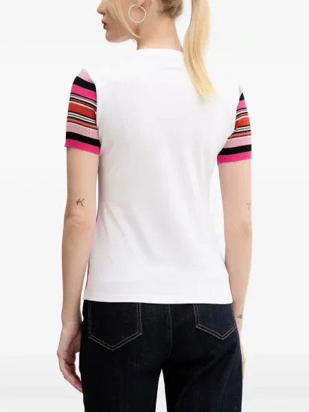 Tricou Desigual cu dungi alb