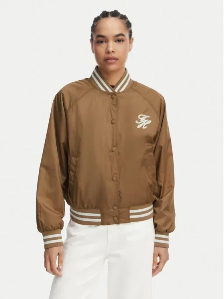Tommy Hilfiger Яке бомбър Logo Appliqué Светлокафяв