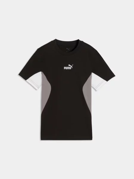 Дитяча Футболка PUMA Ess Block Tee комбінований верх чорний