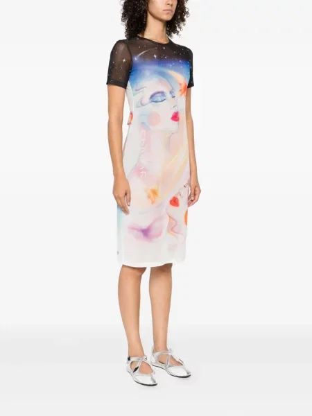 Rochie midi Casablanca până la genunchi de costum alb