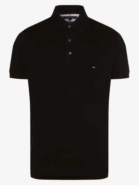 Tommy Hilfiger koszulka polo Mężczyźni jednolity S czarny