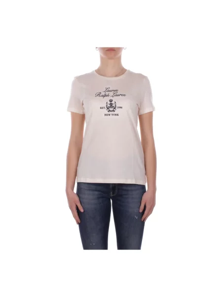 Koszulka Ralph Lauren z nadrukiem beżowa