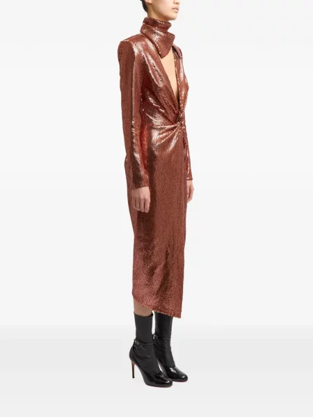 Rochie midi 16arlington cu paiete portocaliu