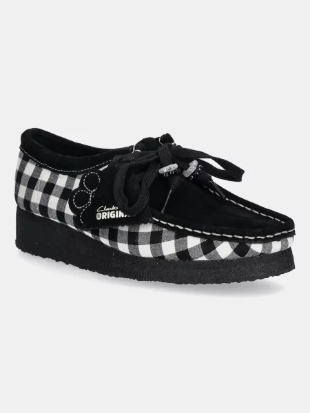 Туфлі Clarks Originals Wallabee на плоскому ходу бежевий