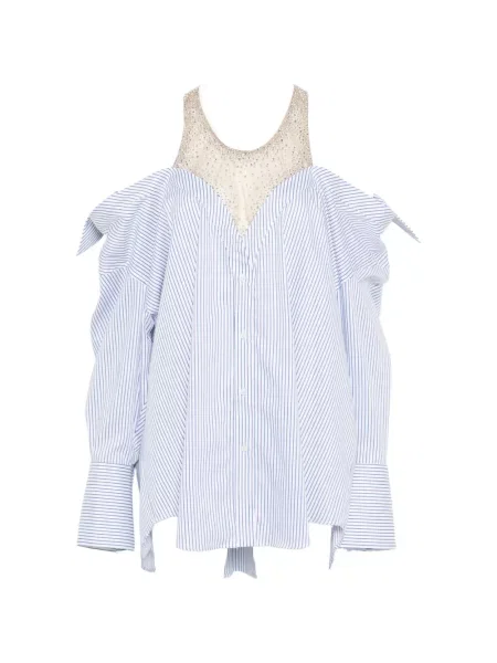 Mała sukienka mini Giuseppe Di Morabito w paski garniturowa biała