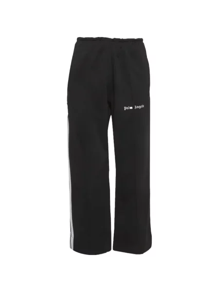 Pantaloni Palm Angels cu dungi cu imagine alergare negru