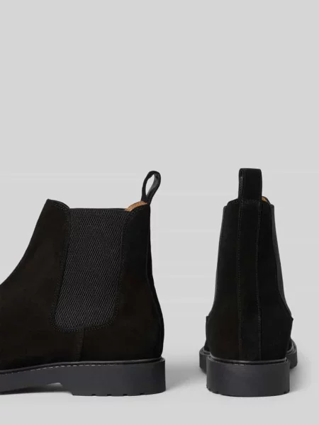 Buty chelsea ze skóry welurowej model ‘TIM SUEDE’ Selected Homme czarne