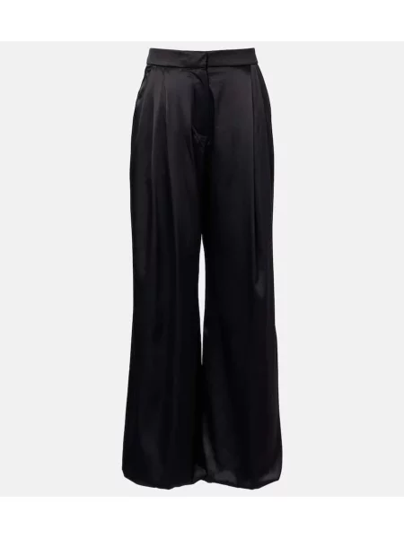 Pantaloni Nina Ricci din satin negru
