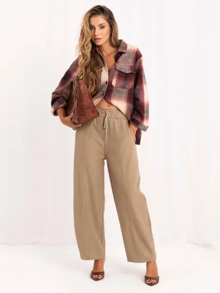 Hlače Italy Moda bež