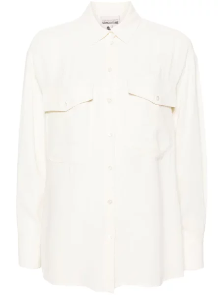 Koszula Semicouture z krepy biała
