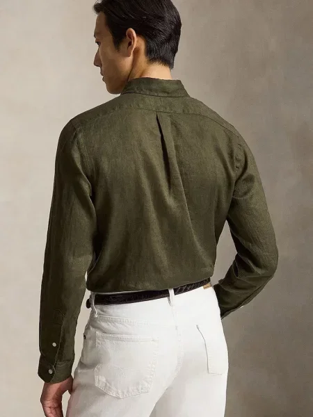 Сорочка з льону Polo Ralph Lauren Long Sleeve Sport Shirt