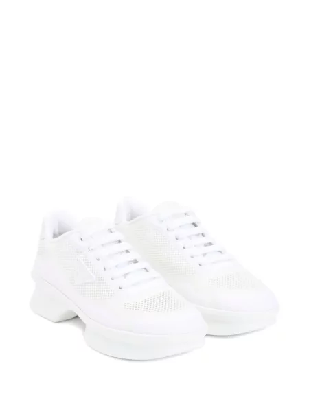 Sneakerși Prada cu șireturi plasă alb