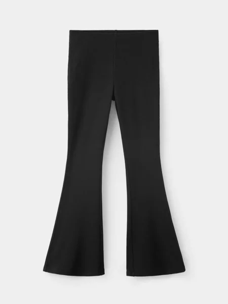 Prążkowane legginsy flare Dzieci lata MANGO KIDS czarny