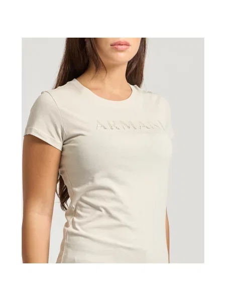 Armani Exchange t-shirt beżowy