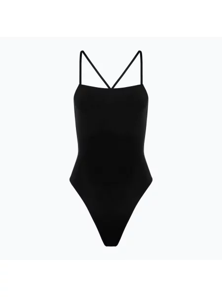 Дамски бански костюм от една част Hurley Solid Square Neck Moderate One Piece black черно