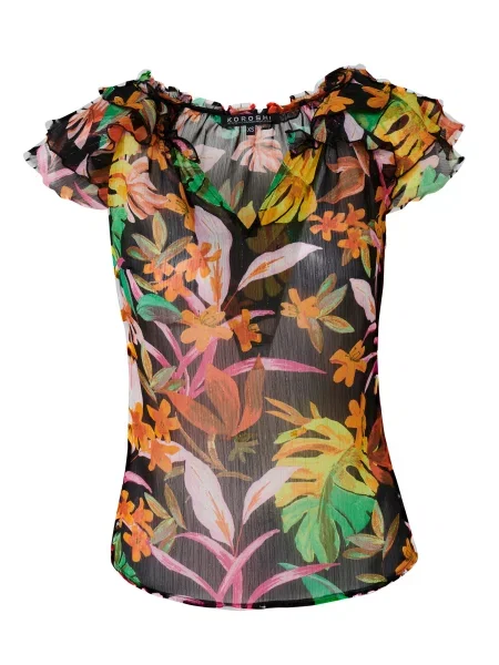 KOROSHI Bluză mai multe culori negru