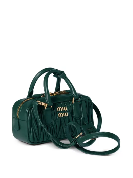 Geanta de piele Miu Miu din piele verde
