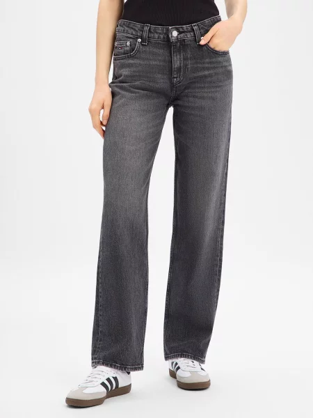 Tommy Jeans Dżinsy Sophie Low Straight Kobiety jednolity czarny