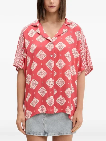 Scurt cămașă Rip Curl cu model floral cu imagine roșu