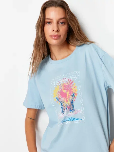 Tricou Trendyol albastru