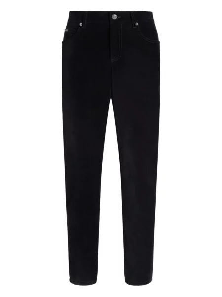 Pantaloni Dolce & Gabbana de catifea cord negru
