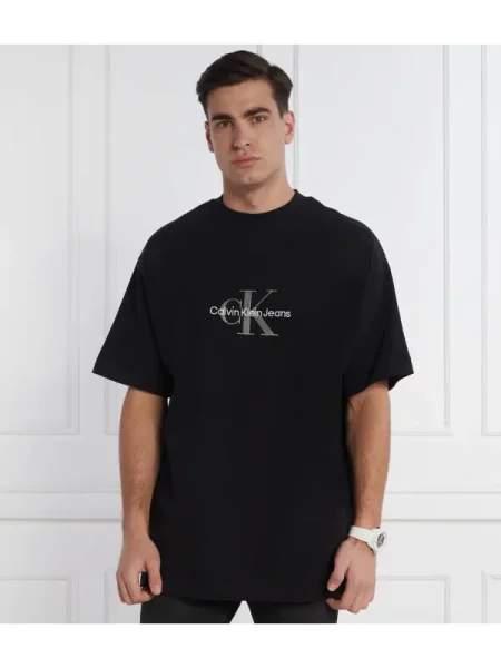 Calvin Klein Jeans Póló ARCHIVAL MONOLOGO | Relaxed fit fekete