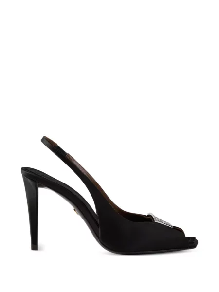 Pantofi cu toc Giuseppe Zanotti slingback negru