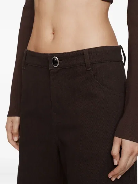 Blugi evazați Christopher Esber maro