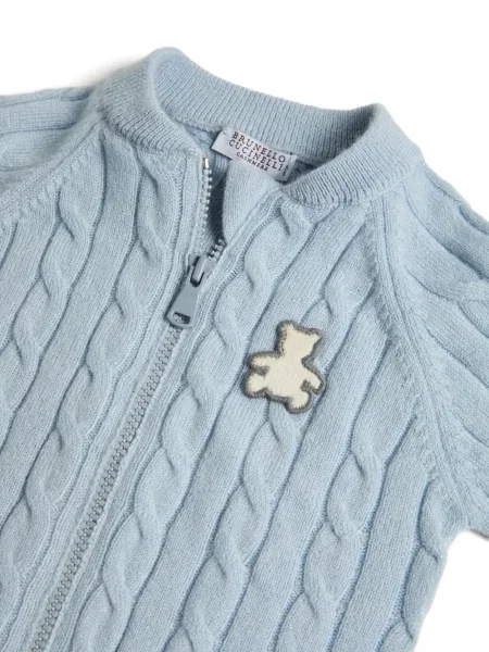 Sweter dziecięcy Brunello Cucinelli niebieski