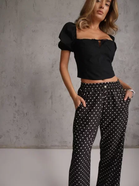 Pantaloni Daysie casual negru