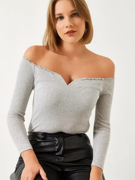 Bianco Lucci Tricou amestecat gri