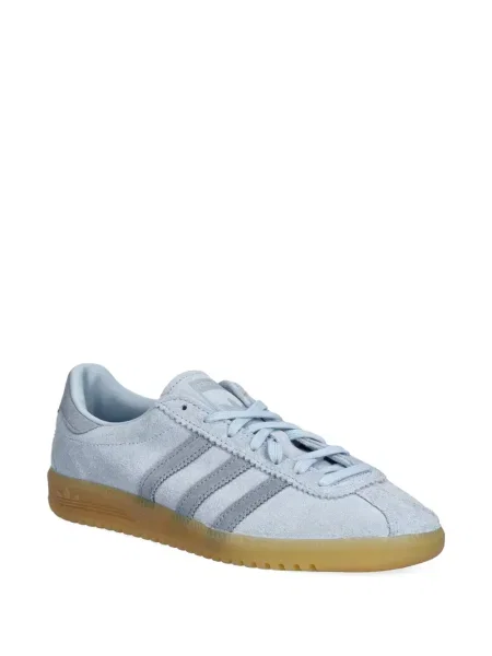 Geacă parka Adidas cu dungi cu glugă cu șireturi albastru
