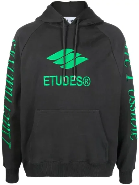 Hanorac cu glugă études Studio cu broderie negru