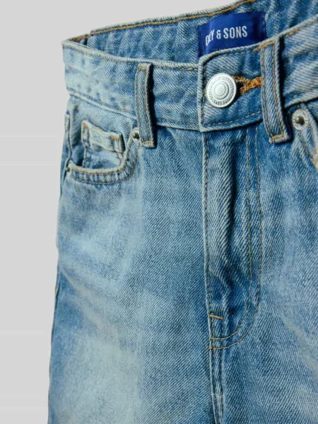 Szorty jeansowe z prostymi nogawkami z czystej bawełny model EDGE' Only & Sons niebieskie