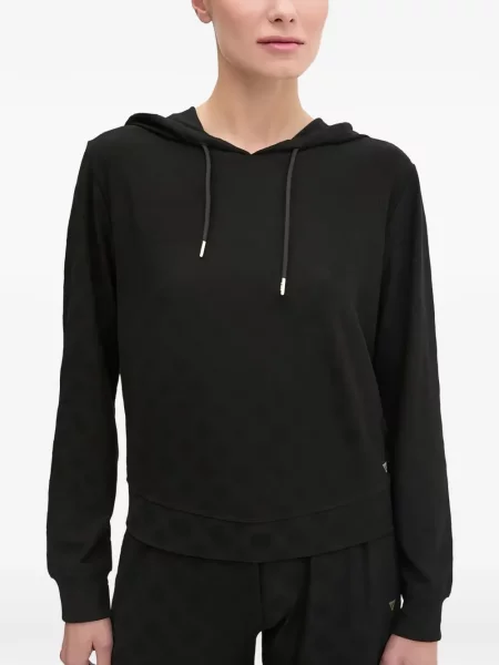 Топ Guess с качулка черно