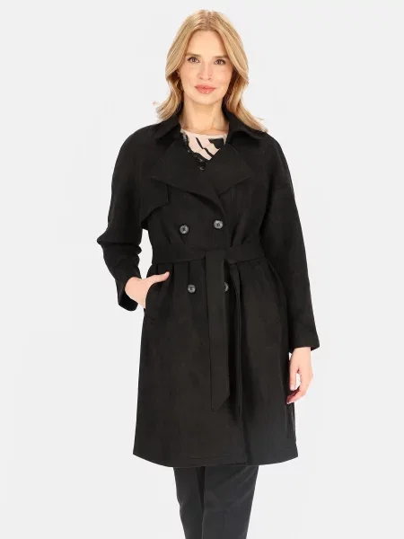 Trencz Perso dwurzędowy czarny