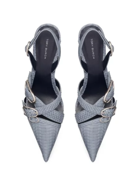 Pantofi cu toc Tory Burch cu cataramă slingback albastru