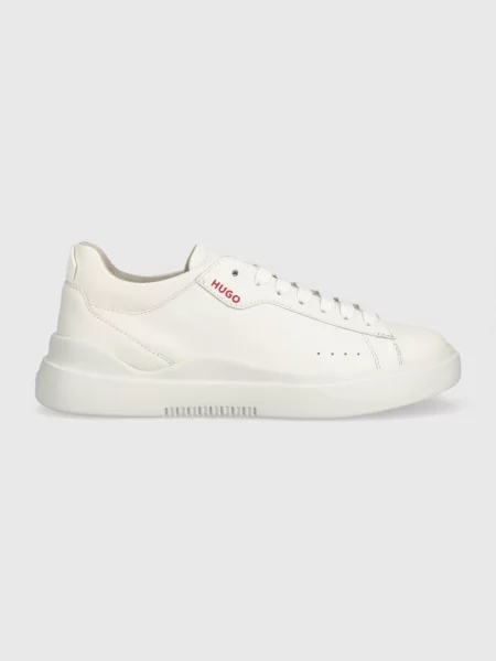 HUGO sneakers din piele Blake alb